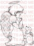 *New*Praying Puppy Unmounted Rubber Stamp